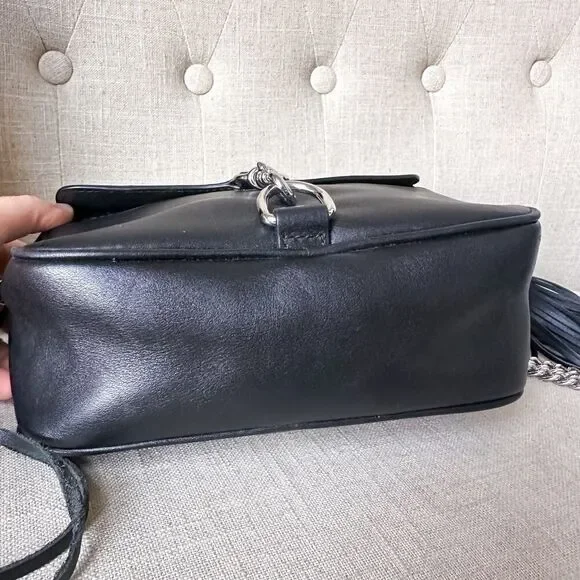 Rebecca Minkoff's M.A.B. Camera Black Leather Crossbody Purse Bag - Picture 6 of 16